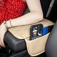 thumbnail image 1 of feimajia Car Armrest Cushion Cover Center Console Box Pad Protector With Storage Pocket Car Leather Armrest Armrest Pillow with Side Organizer Bag Design Suitable for Most Car Accessories, 1 of 5