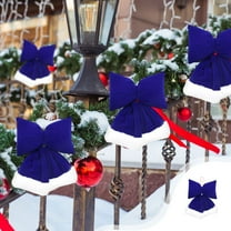 feimajia Christmas Bow Decoration Velvet Bow Pendant Decoration Window Decoration Christmas Tree Topper, Ribbon Bow Topper for Tree,Xmas Ornaments for Holiday Decor
