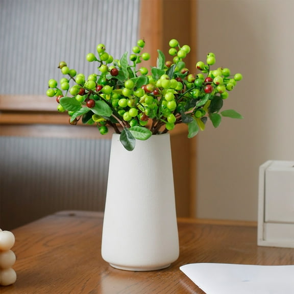 feimajia Christmas Decor Sales Simulation Berry Branches Foam Fruit Beans Blueberry Fruit Christmas Fruit Fake Flowers Photography Props Simulation Greeneries