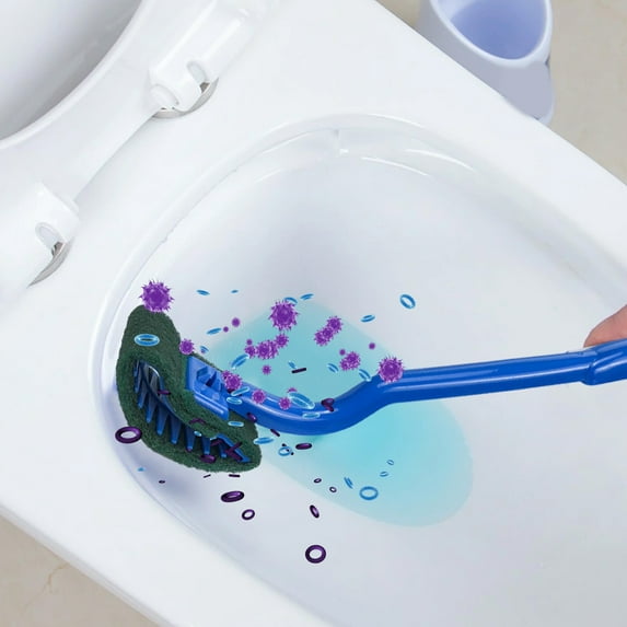 feimajia Cleaning Supplies Toilet Brush - Plastic Bristles Bathroom Cleaning Bowl Brush Kit -Modern and Compact Toilet Cleaner Brush-Long Handle Bristles for Bathroom