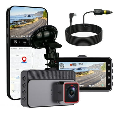feimajia Dash Cam with WiFi 1080P FHD Car Driving Recorder 3-inch Dash Cameras HD Nightc Vision/G Sensor/Loop Recording/24h Parking Monitoring/Motion Detection and WDR