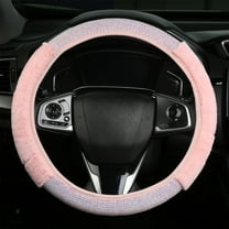feimajia Diamond Car Steering Wheel Cover for Women Car Accessories Elastic Without Inner Steering Wheel Cover Universal Flash Diamond Full Diamond Non-Slip Handlebar Cover