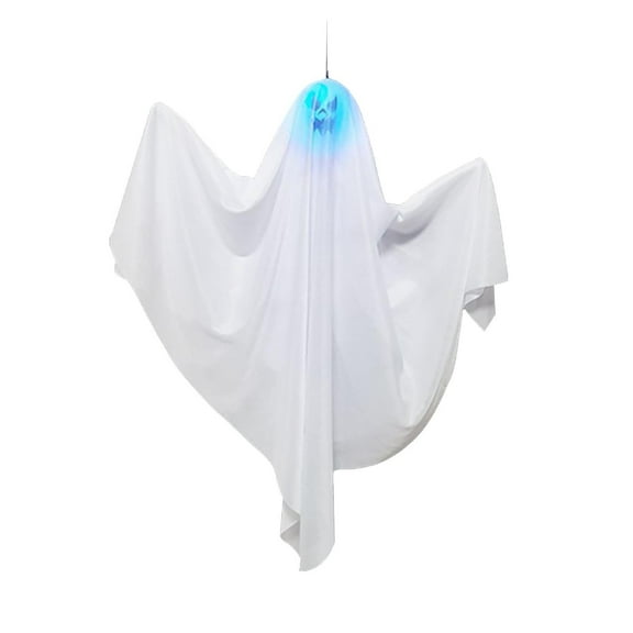 feimajia Halloween Party Glowing White Ghost Hanging Ghost Horror Scene Decoration