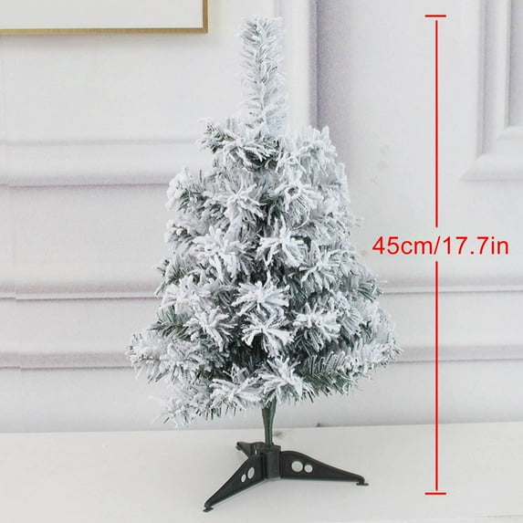 feimajia Snow Flocked Christmas Tree Premium Hinged Artificial Pines Tree,Metal Stand and 200ush Branch Tips Easy To Instal White