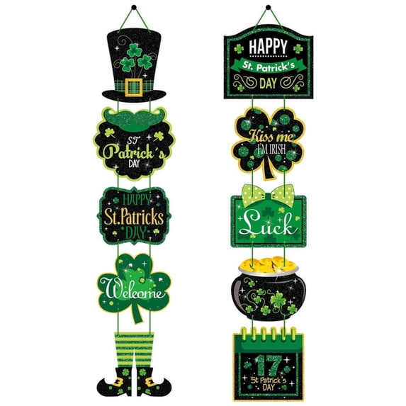 feimajia Spring and Summer Decor Clearance Sales St. Patrick's Day Party Decoration Doorboard Irish Doorboard Decoration Door Couplet