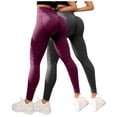 thumbnail image 1 of felwors 2 Pack Compression Leggings for Women Anti Cellulite Leggings Lifting Resistance Band Scrunch 2Pcs Legging (Wine, XL), 1 of 4