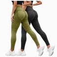 thumbnail image 1 of felwors 2 Pack High Waist Anti Cellulite Leggings 3D Compression Tummy Control Yoga Pants AG for Size S, 1 of 4