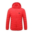 thumbnail image 1 of felwors 2025 Heated Hoodie Zip Heated Jacket Multiple Heating Zones Coat with 3 Heating Levels for Men Women Winter Outdoor Red, S, 1 of 7