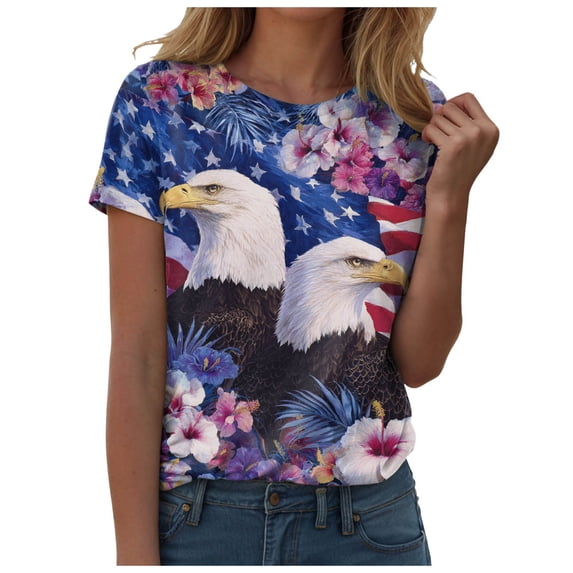 felwors 250th Anniversary Shirt Vintage American Flag Independence Day 250 Anniversary Shirt Women Short Sleeve Crewneck Tee Tops (Navy, M)