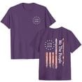 thumbnail image 1 of felwors Anniversary USA Shirt 1776 2026 Patriotic American Flag Shirt We The People 250 T-Shirt (Purple, L), 1 of 9