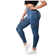 thumbnail image 1 of felwors Anti Cellulite Leggings Womens Lifting Tummy Control Resistance Band Legging Cellumove 3D Compression Shaping Pants (Blue, S), 1 of 9