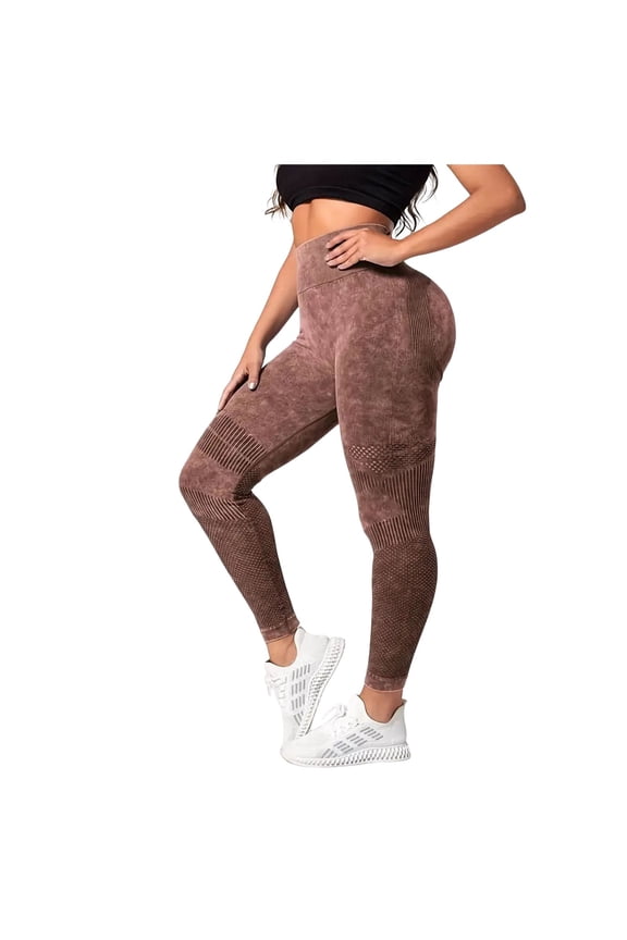 Anti Cellulite Leggings Womens Lifting Tummy Control Resistance Band Legging Cellumove 3D Compression Shaping Pants (Brown, L)
