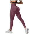 thumbnail image 1 of felwors Cellulite Leggings for Women 3D Anti Cellulite Legging Resistance Band Leggings High Waist Tummy Control Yoga Pant (Wine, S), 1 of 7