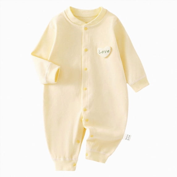 felwors Baby Newborn Romper Clothes, Long Sleeve Romper Newborn Infant Baby Bodysuit Jumpsuit for Boys Girls