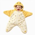 thumbnail image 1 of felwors Baby Starfish Onesie,Cozy Star Babies Swaddle Bag,Infant Soft Fleece One Piece Romper,Fall Winter Warm Outfits, 1 of 6