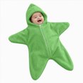 thumbnail image 1 of felwors Baby Starfish Onesie,Cozy Star Babies Swaddle Bag,Infant Soft Fleece One Piece Romper,Fall Winter Warm Outfits, 1 of 7