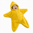 thumbnail image 1 of felwors Baby Starfish Onesie,Cozy Star Babies Swaddle Bag,Infant Soft Fleece One Piece Romper,Fall Winter Warm Outfits, 1 of 7