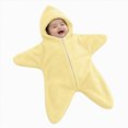 thumbnail image 1 of felwors Baby Starfish Onesie,Cozy Star Babies Swaddle Bag,Infant Soft Fleece One Piece Romper,Fall Winter Warm Outfits, 1 of 7