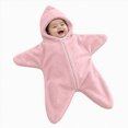 thumbnail image 1 of felwors Baby Starfish Onesie,Cozy Star Babies Swaddle Bag,Infant Soft Fleece One Piece Romper,Fall Winter Warm Outfits, 1 of 7