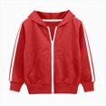 thumbnail image 1 of felwors Baby Toddler Boys Girls Zip Up Hoodie Sweatshirt Unisex Hooded Jackets Coat Casual Fall Shirts Tops (Red,3-4 Years), 1 of 6