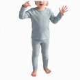 thumbnail image 1 of felwors Boys 2 Piece Outfit Fall Long Sleeve Top and Jogger Pants Kids Tracksuit Pant Set (Blue,3-4 Years), 1 of 7