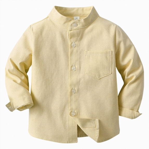 felwors Boys Dress Shirts Collared Button Down Long Sleeve Shirt | Boys oxford button-up shirt, fade & shrink resistant, classic fit, great for school, church, weddings & family photos (10-11 Years)