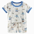 thumbnail image 1 of felwors Boys Pajamas Toddler 2 Piece Short Sleeve Sleepwear Summer Kids Clothes Set, 1 of 6