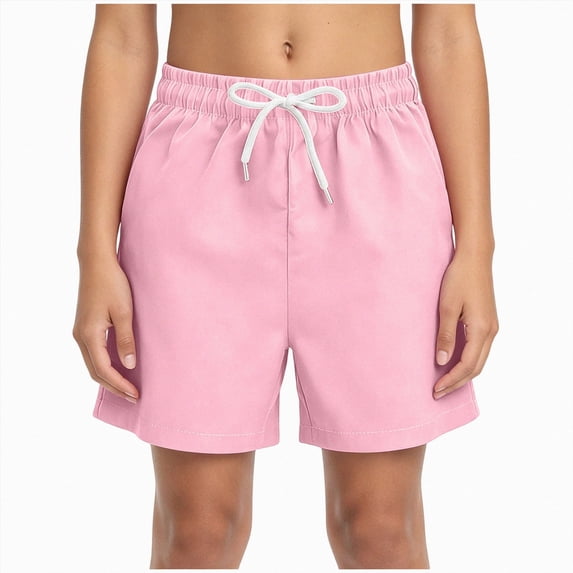 felwors Boys Swimsuit Boys' Swim Trunks Boys Swim Board Shorts for Kids (5-6 Years,Pink)