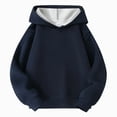 thumbnail image 1 of felwors Boys and Girls Oversized Hoodies Pullover Workout Sweatshirts for Teen Boys and Girls (Navy,8-10 Years), 1 of 7