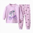 thumbnail image 1 of felwors Boys and Girls Pajamas Toddler Boys Long Sleeve Cotton Kids Sleepwear Sets (Purple,10-11 Years), 1 of 7