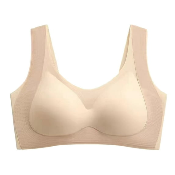 felwors Bras for Older Women,Seamless Wire-Free Push-Up Bra,Rosiaa Ultimate Lift Bra Beige, XL