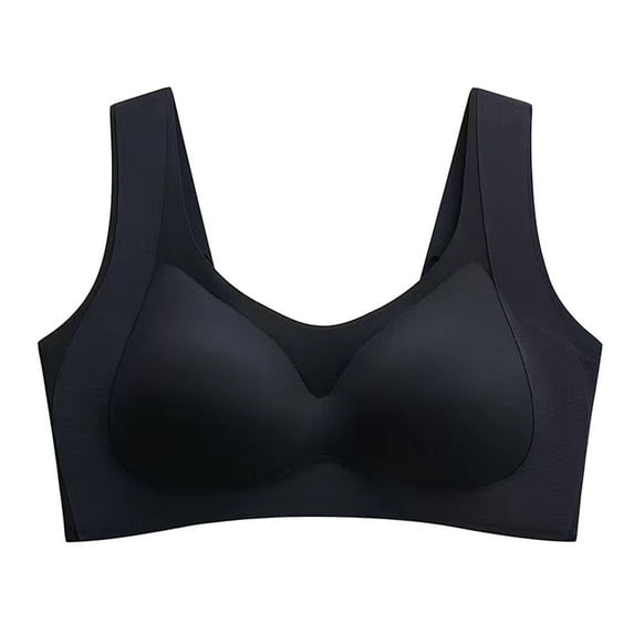 felwors Bras for Older Women,Seamless Wire-Free Push-Up Bra,Rosiaa Ultimate Lift Bra Black, M