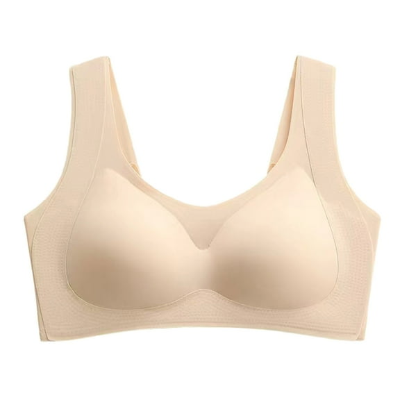 felwors Bras for Older Women,Seamless Wire-Free Push-Up Bra,Rosiaa Ultimate Lift Bra Light Yellow, XXL