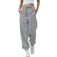 thumbnail image 1 of felwors Cinch Bottom Sweatpants for Women with Pockets Grey, XXXXL, 1 of 8