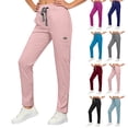 thumbnail image 1 of felwors Comfort-Fit Scrub Pants for Women Elastic Waistband, Drawstring Closure, Multiple Pockets Stretch Fabric（Grey， XL）, 1 of 5