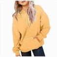 thumbnail image 1 of felwors Cute Hoodies for Teen Girls Trendy Preppy Hooded Sweatshirts Oversized Long Sleeve Shirts Gradient Clothes for Girls (Yellow,5-6 Years), 1 of 5