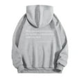 thumbnail image 1 of felwors Enough - Oversized Hoodie for Women & Teen Girls, Graphic Pullover Sweatshirt Top Light Gray, XXL, 1 of 4