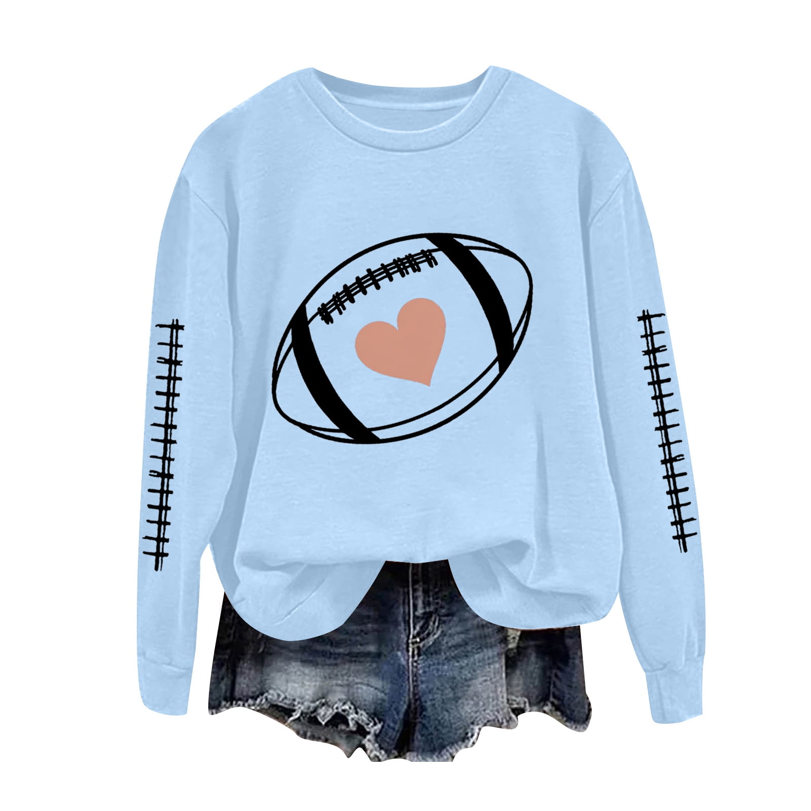 Floral Football Graphic Sweatshirt
