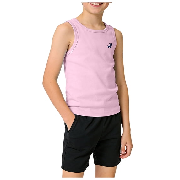felwors Girls/Kids/Teen Quick Dry Tank Tops Undershirts Moisture Wicking Active Athletic Sleeveless Shirts (3-4 Years, Pink)