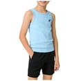 thumbnail image 1 of felwors Girls/Kids/Teen Quick Dry Tank Tops Undershirts Moisture Wicking Active Athletic Sleeveless Shirts (5-6 Years, Light Blue), 1 of 7