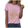 thumbnail image 1 of felwors Happy New Year Shirt for Women 2026 New Years Eve T-Shirt Countdown Fireworks Holiday Party Tops(Pink, L), 1 of 8