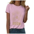 thumbnail image 1 of felwors Happy New Year Shirt for Women 2026 New Years Eve T-Shirt Countdown Fireworks Holiday Party Tops(Pink, S), 1 of 8