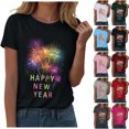 thumbnail image 1 of felwors Happy New Year Shirt for Women 2026 New Years Eve T-Shirt Countdown Fireworks Holiday Party Tops(Pink, XL), 1 of 8