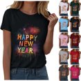 thumbnail image 1 of felwors Happy New Year Shirt for Women 2026 New Years Eve T-Shirt Countdown Fireworks Holiday Party Tops(Red, L), 1 of 8