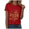 thumbnail image 1 of felwors Happy New Year Shirt for Women 2026 New Years Eve T-Shirt Countdown Fireworks Holiday Party Tops(Red, XXL), 1 of 8
