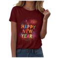 thumbnail image 1 of felwors Happy New Year Shirt for Women 2026 New Years Eve T-Shirt Countdown Fireworks Holiday Party Tops(Wine, M), 1 of 8