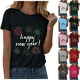 thumbnail image 1 of felwors Happy New Year Shirt for Women 2026 New Years Eve T-Shirt Countdown Fireworks Holiday Party Tops(Wine, XL), 1 of 8