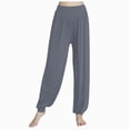 thumbnail image 1 of felwors Harem Pants Women High Waist Yoga Pants Elastic Soft Modal Yoga Sports Pants 2026 Summer Loose Comfy Joggers Trousers (Silver, M), 1 of 8