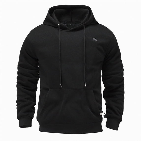 felwors Heated Sweatshirt For Men Heated Hoodie Men Women Unisex Heating Sweatshirts Pullover Winter Outfit Without Battery Black for Size M