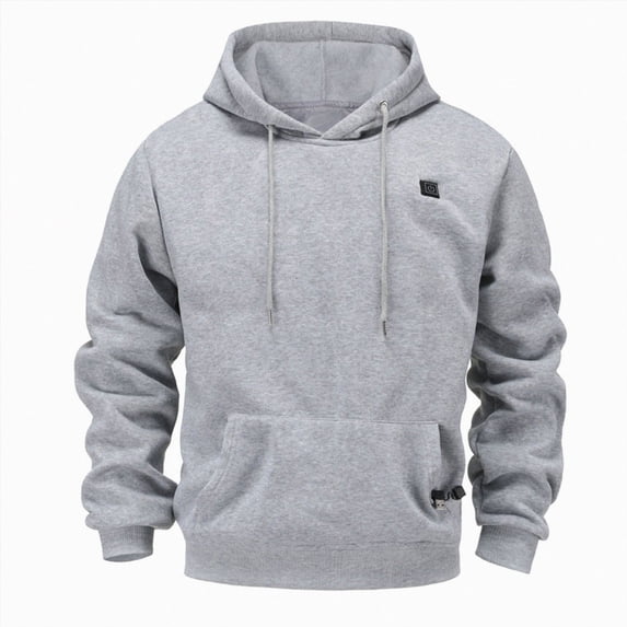 felwors Heated Sweatshirt For Men Heated Hoodie Men Women Unisex Heating Sweatshirts Pullover Winter Outfit Without Battery Grey for Size XXXXL